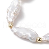 Mother's Day Jewellery Natural Keshi Pearl Stretch Bracelets for Women BJEW-JB10244-4