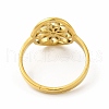 Ion Plating(IP) 304 Stainless Steel Flower Adjustable Ring for Women RJEW-B027-19G-3