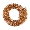 Electroplate Transparent Glass Beads Strands GLAA-T032-T4mm-AB23-2