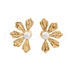 304 Stainless Steel ABS pearl Stud Earrings EJEW-S226-07G-05-2