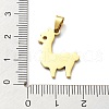 304 Stainless Steel Pendants STAS-D036-11G-3