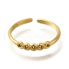 Ion Plating(IP) 304 Stainless Steel Open Cuff Ring Components RJEW-U017-25G-2