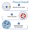 FIBLOOM 10Pcs 5 Colors Handmade Lampwork Beads LAMP-FI0001-01-4