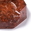 Resin with Natural Carnelian Chip Stones Ashtray DJEW-F015-07B-2