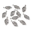 Tibetan Style Alloy Leaf Pendants TIBEP-Q035-54AS-NR-3