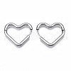 201 Stainless Steel Heart Hoop Earrings STAS-S103-28P-1