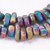 Electroplate Non-magnetic Synthetic Hematite Beads Strands G-P367-H-01-2