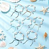 7Pcs 7 Colors Alloy Turtle Charm Bracelets BJEW-JB11758-1