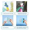 16 Sheets 4 Styles Waterproof PVC Colored Laser Stained Window Film Adhesive Static Stickers DIY-WH0314-064-3