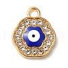 Alloy Enamel Rhinestone Glass Pendants X1-ENAM-U003-02G-08-1