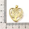 Rack Plating Brass Micro Pave Cubic Zirconia Pendants KK-L226-051G-05-3