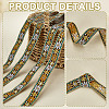   10 Yards Ethnic Style Polyester Jacquard Flower Ribbon OCOR-PH0004-86A-4