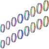 Unicraftale 16Pcs 8 Size 201 Stainless Steel Grooved Finger Ring for Women RJEW-UN0002-38M-9