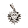 304 Stainless Steel Pendants STAS-A073-05P-1