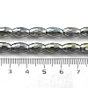 Electroplate Transparent Glass Beads Strands EGLA-M032-02A-PL-4