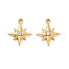 304 Stainless Steel Rhinestone Pendant STAS-U047-24G-1