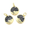 Brass Micro Pave Cubic Zirconia Pendants KK-S523-02G-1