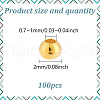GOMAKERER 100Pcs Round 925 Sterling Silver Spacer Beads FIND-GO0002-64A-2