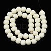 Painted Natural Wood Beads Strands WOOD-S053-54N-2
