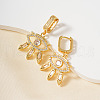 Fashionable Brass Clear Cubic Zirconia Eye Hoop Earrings CN7590-2-2