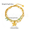 304 Stainless Steel & Natural Green Aventurine Beads Double Layer Bracelets FS-WG382E7-02-1