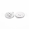 Brass Micro Pave Black Cubic Zirconia Pendants KK-S356-683B-2