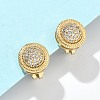 Brass Micro Pave Clear Cubic Zirconia Clip-on Earrings EJEW-A132-02B-G-2