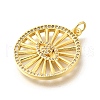 Brass Micro Pave Cubic Zirconia Pendants KK-U072-26G-2
