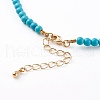 Natural Shell Initial Pendant Necklaces NJEW-JN03405-03-4