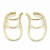 Brass Cuff Earrings EJEW-S201-204G-NF-1