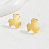 Fashionable Irregular Clover Stainless Steel Stud Earrings BM5388-2