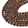 Natural Mahogany Obsidian Beads Strands G-K389-B73-01-3