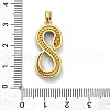Brass Micro Pave Clear Cubic Zirconia Pendants KK-S503-01G-3