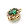 Brass Micro Pave Cubic Zirconia Pendants KK-D312-09G-05-2