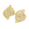 Brass Micro Pave Clear Cubic Zirconia Pendantsn KK-S386-29G-2