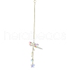 Glass Rectangle Hanging Suncatchers HJEW-P018-B01-1