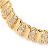 Golden Brass Micro Pave Cubic Zirconia Link Bracelets BJEW-P314-A08-G-2