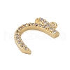 Rack Plating Brass Micro Pave Clear Cubic Zirconia Pendants KK-A224-03I-G-2