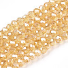 Electroplate Glass Beads Strands EGLA-A034-T2mm-A01-1