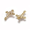Brass Micro Pave Cubic Zirconia Pendants ZIRC-F115-08G-2