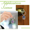Tibetan Style Alloy Keychains KEYC-AB00067-6
