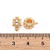 Brass Micro Pave Cubic Zirconia Tube Bails KK-H513-03G-3