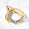 Brass Micro Pave Cubic Zirconia Cuff Rings RJEW-D313-07PG-3