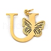 Ion Plating(IP) 201 Stainless Steel Pendants STAS-N103-184G-U-1