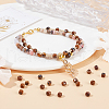 Olycraft 1 Strand Natural Tiger Eye Beads Strands G-OC0005-50-5