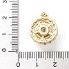 Brass Micro Pave Clear Cubic Zirconia Pendants ZIRC-D276-01G-H-3