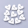 2-Hole Spray Painted Wooden Buttons BUTT-T007-019-1