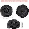 CHGCRAFT 4Pcs 2 Colors PU Leather Artificial Flower Ornament Accesories FIND-CA0004-81-2