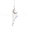 Glass Star Pendant Decoration HJEW-TA00105-1