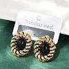 Oval 304 Stainless Steel Stud Earrings EJEW-M105-05G-1